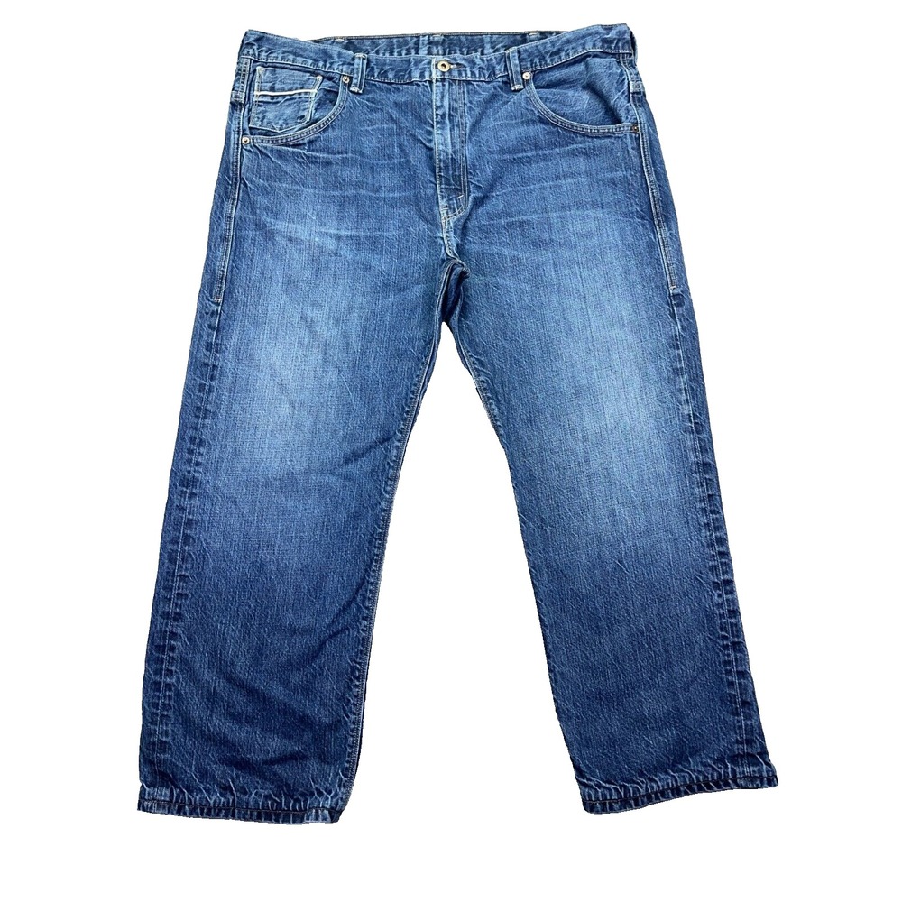 Levis‎ 569 Jeans Mens Sz 42x27 Blue Medium Wash Straight Leg Loose Fit Baggy